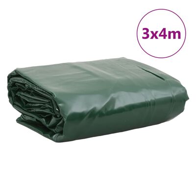vidaXL Prelată, verde, 3x4 m, 650 g/m²