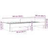 vidaXL Cadru de pat, alb, 100x200 cm, lemn prelucrat
