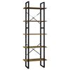 vidaXL Bibliotecă cu 5 rafturi, maro, 60x30x175 cm, lemn masiv de pin