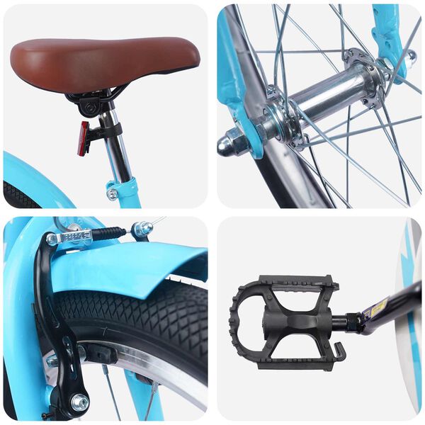 vidaXL Bicicletă pentru Copii 18 Inci pentru 5-7 ani Albastru deschis