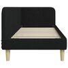 vidaXL Cadru de pat colțar cu headboard Negru 80 x 200 cm țesătură