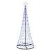 vidaXL Brad de Crăciun LED albastru 184,5 cm Metal
