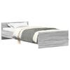 vidaXL Cadru de pat cu headboard Sonoma gri Lemn prelucrat