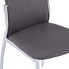 vidaXL Set mobilier de bucătărie, 9 piese, gri, piele ecologică