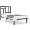 vidaXL Cadru de pat mic single, gri, 75x190 cm, lemn masiv