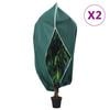 vidaXL Protecție de fleece plante cu fermoar 2 buc 70 g/m&sup2; 1,2x1,8 m