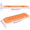 vidaXL Plăci de tracțiune, 2 buc., portocaliu, 106x30,5x7 cm, nailon