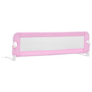 vidaXL Balustradă de protecție pat copii, roz, 120x42 cm, poliester
