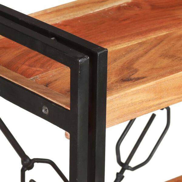 vidaXL Bibliotecă cu 3 rafturi, 140x30x80 cm, lemn masiv de acacia