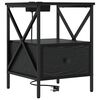 vidaXL Dulap de noapte Stejar Negru 41,5 x 40,5 x 55 cm Lemn prelucrat
