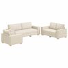 vidaXL Set de canapea 3 buc. Bej Material textil din in