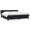 vidaXL Pat cu arcuri cu saltele negru 200x220 cm catifea