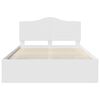 vidaXL Cadru de pat cu headboard Alb 150 x 200 cm Lemn de pin masiv