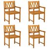 vidaXL Bancă de exterior 4 pcs natural 56 x 55,5 x 90 cm