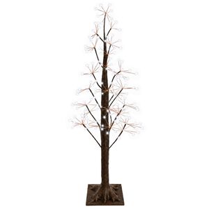 vidaXL Brad de Crăciun tip stea Maro 120 cm Plastic 240 LED-uri