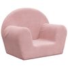 vidaXL Canapea pentru copii, roz, moale, din pluș
