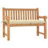 vidaXL Bancă de grădină cu pernă, 120 cm, lemn masiv tec