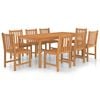 vidaXL Set de mobilier de grădină cu 9 piese, 200x100 cm, lemn masiv de tec