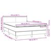 vidaXL Pat box spring cu saltea, roz, 140x210 cm, catifea