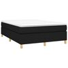 vidaXL Pat box spring cu saltea, negru, 140x190 cm, textil