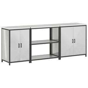 vidaXL Set de depozitare pentru bucătărie HATTEM 3 buc. Argintiu