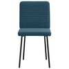 vidaXL Scaune de bucătărie, 4 buc., albastru, catifea