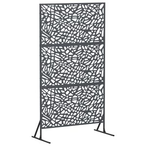 vidaXL Ecran de intimitate 100 x 50 x 180 cm Oțel Antracit