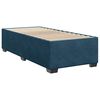 vidaXL Pat box spring cu saltea, albastru, 100x200 cm, catifea
