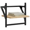 vidaXL Rafturi de perete cu bare, 2 buc, stejar sonoma, 30x25x30 cm