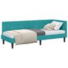 vidaXL Cadru de pat colțar cu headboard Turcoaz 80 cm x 200 cm Catifea