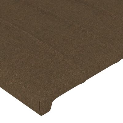 vidaXL Cadru de pat cu tăblie, maro închis, 160x200 cm, textil