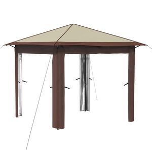 vidaXL Gazebo fără Pereți Laterali 2,6 x 2,6 m Crem și Marron