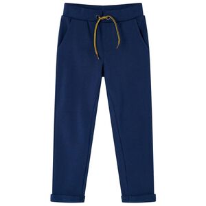 vidaXL Pantaloni pentru copii cu șnur, bleumarin, 92