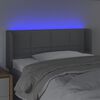 vidaXL Tăblie de pat cu LED, gri deschis, 103x16x78/88 cm, textil