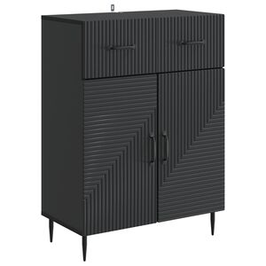 vidaXL Bufet cu sertar Negru 66 x 34,5 x 89,5 cm Lemn prelucrat