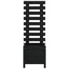 vidaXL Jardinieră grădină cu raft negru 39x39,5x114 cm, lemn masiv pin