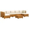 vidaXL 8 buc. Set de canapele de exterior Lemn Solid de Acacia Maro
