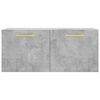 vidaXL Dulap de perete, gri beton, 80x36,5x35 cm, lemn compozit