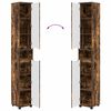 vidaXL Dulap de Baie Stejar fumuriu 30,5 x 30 x 195 cm Lemn compozit