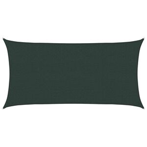 vidaXL P&acirc;nză de umbră Dreptunghiular 2 x 6 m HDPE Verde &icirc;nchis