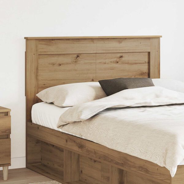 vidaXL Tăblie cap cu headboard Stejar Artizanal 120 cm Lemn compozit