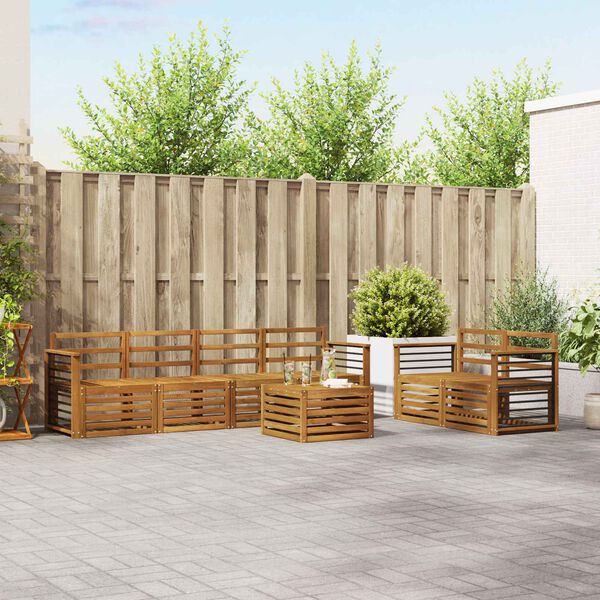 vidaXL Seturi de canapele 7 pcs natural Lemn Solid de Acacia