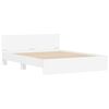 vidaXL Cadru de Pat cu Tăblie Alb 152 x 203 cm Lemn prelucrat
