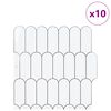 vidaXL Autocolante decorative 10 pcs Alb gri 30 x 30 x 0,8 cm