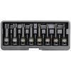 YATO Set biți canelați de impact, opt piese, negru, YT-1069
