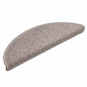 vidaXL Covorașe scări autoadezive 15 buc argintiu 56x17x3 aspect sisal