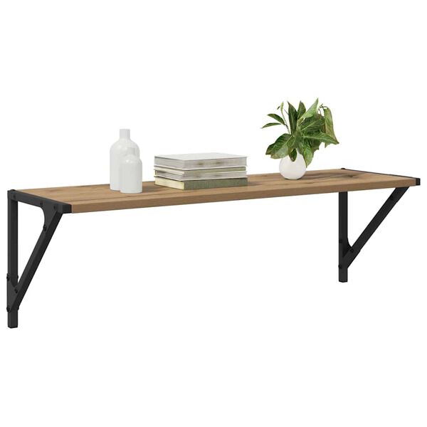 vidaXL Șemele de perete 2 pcs Stejar Artizanal 80 x 25 x 25,5 cm