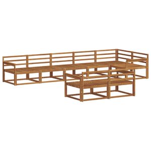 vidaXL Set de canapele de exterior 8 pcs natural Lemn Solid de Acacia