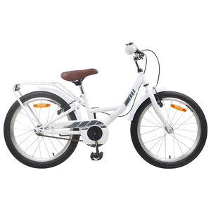 vidaXL Bicicletă pentru Copii 18 Inci pentru 5-7 ani Alb