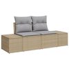 vidaXL Set de canapele pentru grădină cu pernă 11 pcs Bej Rattan poli